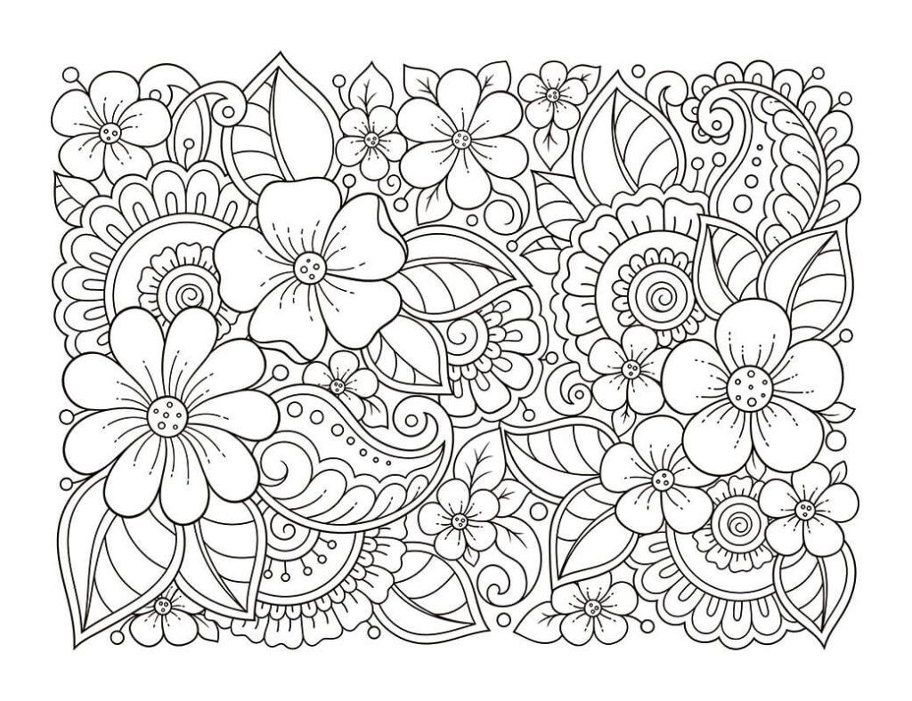 coloring book pattern design for pages