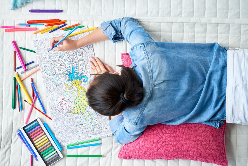 kids coloring books by drawing material