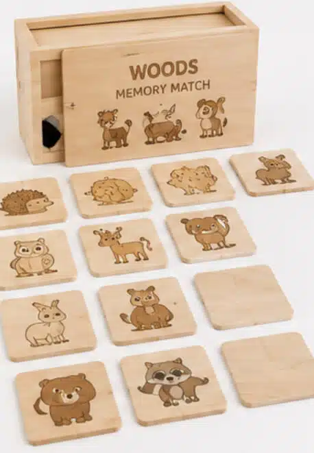 Wood Animals Match Up Games