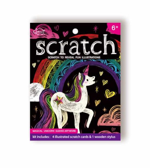 scratch unicorn art cards